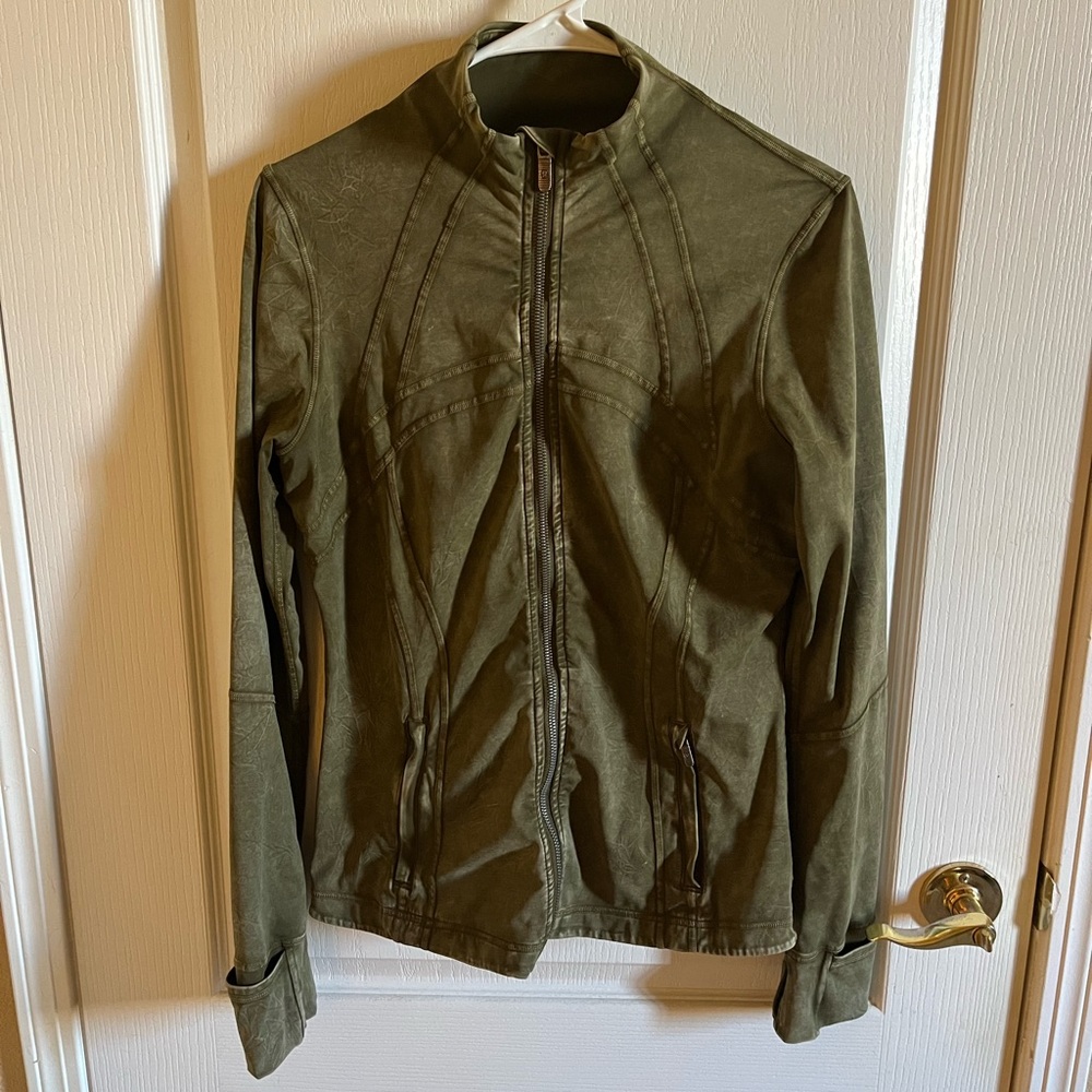 Lululemon Define Jacket Size 10 Ice Wash Moss Green